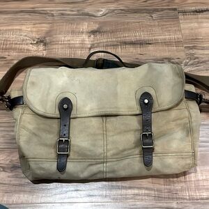 J Crew waxed canvas bag